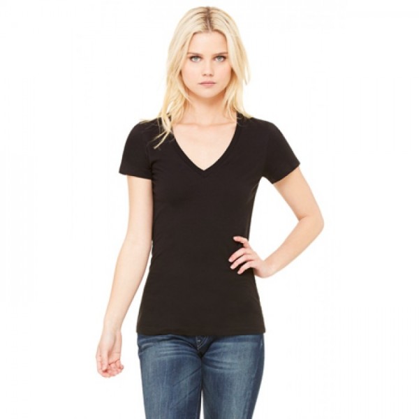 BELLA + CANVAS® Ladies Jersey Short Sleeve V-Neck T-Shirt